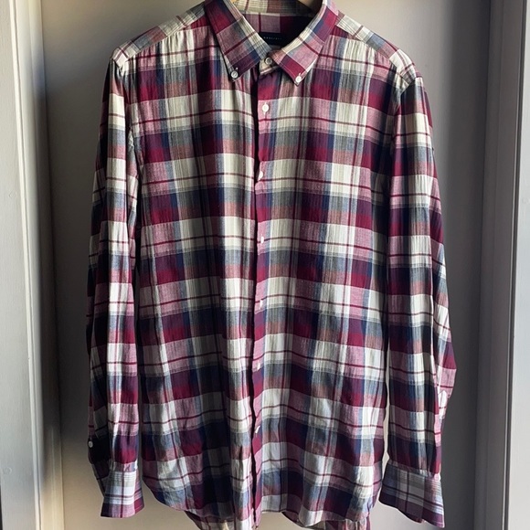Boglioli Long-Sleeve Plaid Button Down - Picture 6 of 6